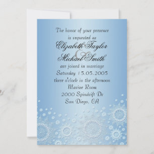 Invitation de mariage de luxe White Snowflakes