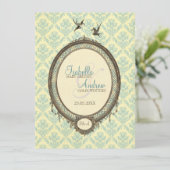 Invitation de mariage de modèle de masque Vintage (Debout devant)