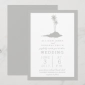 Invitation de mariage de Modern Island Beach - Gre (Devant / Derrière)