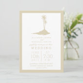 Invitation de mariage de Modern Island Beach - Sab (Debout devant)