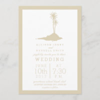 Invitation de mariage de Modern Island Beach - Sab