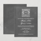 Invitation de mariage de monogramme inspiré par (Devant / Derrière)