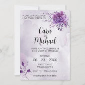 Invitation de mariage de morada aquarelle (Devant)