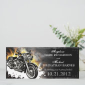 Invitation de mariage de motard à clous en cuir (Debout devant)
