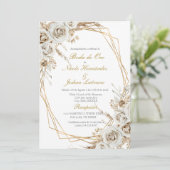 Invitation de mariage de noces d'or (Debout devant)