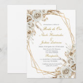 Invitation de mariage de noces d'or (Devant / Derrière)