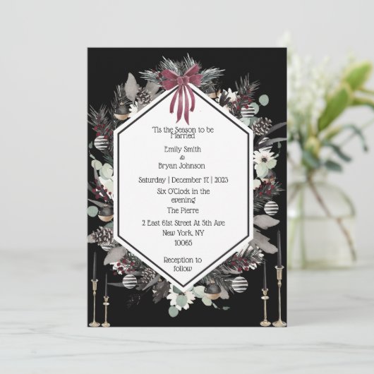 Invitation de mariage de Noël (Debout devant)