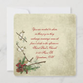 Invitation de mariage de Noël (Dos)