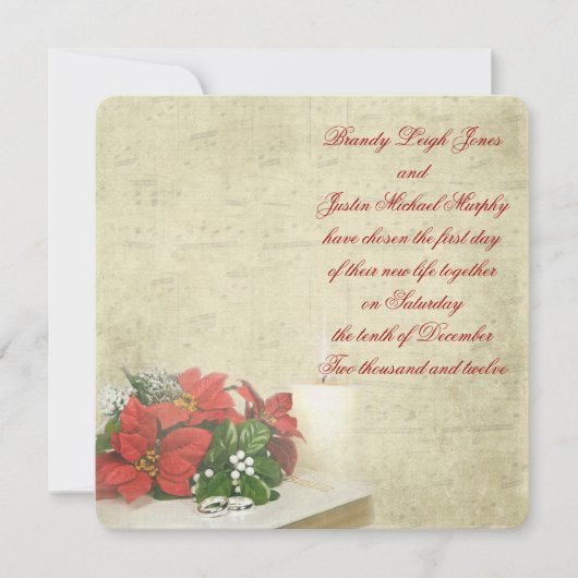 Invitation de mariage de Noël (Devant)