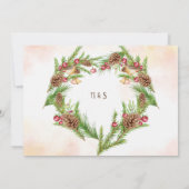 Invitation de mariage de Noël (Dos)