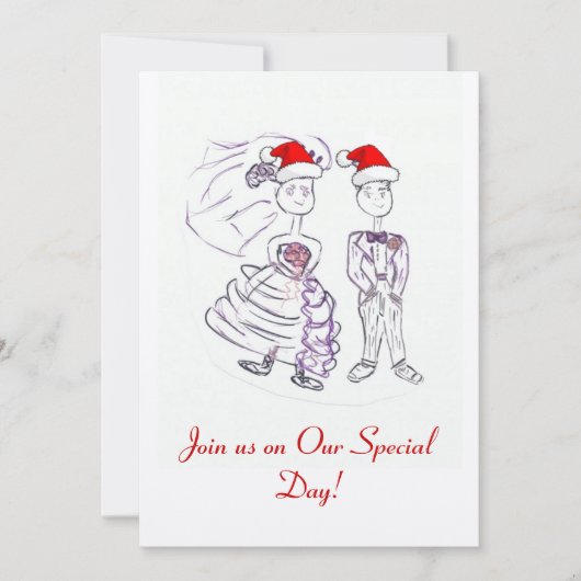 Invitation de mariage de Noël (Devant)