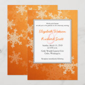 Invitation de mariage de Noël aux flocons de neige (Devant / Derrière)