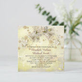Invitation de mariage de Noël Gold Bell (Debout devant)
