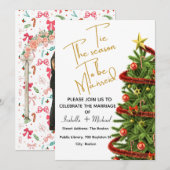 Invitation de mariage de Noël, Mariage d'hiver (Devant / Derrière)