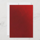 Invitation de mariage de Noël rouge, argenté (Dos)