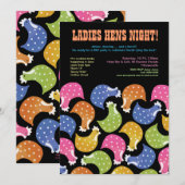 Invitation de mariage de partie de Bachelorette de (Devant / Derrière)