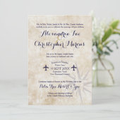 Invitation de mariage de passeport - thème de (Debout devant)