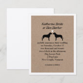 Invitation de mariage de Pit Bulls (Devant / Derrière)