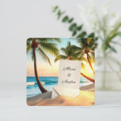 Invitation de mariage de plage (Debout devant)