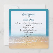 Invitation de mariage de plage (Dos)