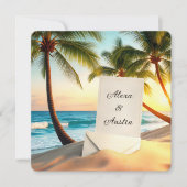 Invitation de mariage de plage (Devant)