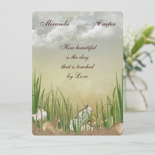 Invitation de mariage de plage (Debout devant)