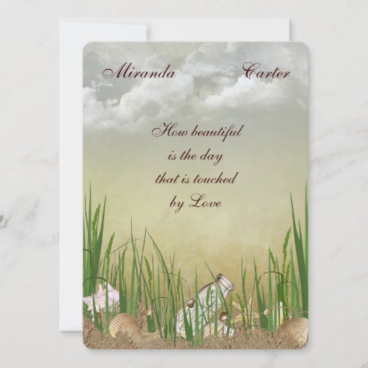 Invitation de mariage de plage (Devant)