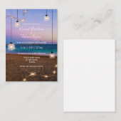 invitation de mariage de plage aux lumières or des (Devant / Derrière)