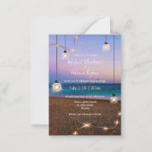 invitation de mariage de plage aux lumières or des (Devant)