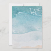 Invitation de mariage de plage bleue d'été (Dos)