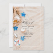 Invitation de mariage de plage d'été cool (Devant)
