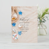 Invitation de mariage de plage d'été cool (Debout devant)