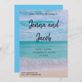 Invitation de mariage de plage moderne et élégante (Devant / Derrière)