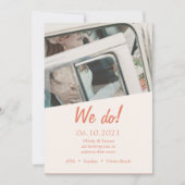 Invitation de mariage de plage photo (Devant)