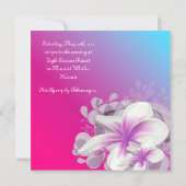 Invitation de mariage de plage Plumeria Fleur viol (Dos)
