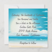 Invitation de mariage de plage tropicale (Dos)