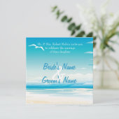 Invitation de mariage de plage tropicale (Debout devant)