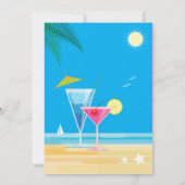 Invitation de mariage de plage tropicale (Dos)