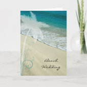 Invitation de mariage de plage tropicale (Devant)