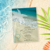 Invitation de mariage de plage tropicale