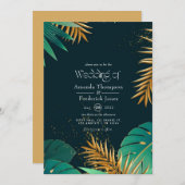 Invitation de mariage de plage tropicale (Devant / Derrière)