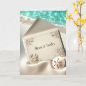 Invitation De Mariage De Plage Tropicale Dans Le S (Fleur jaune)