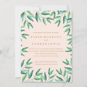 Invitation de mariage de plage tropicale moderne (Devant)