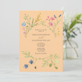 Invitation de mariage de printemps colorée (Debout devant)