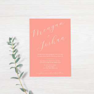 Invitation de mariage de printemps de corail moder