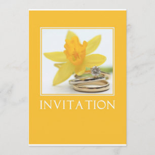 invitation de mariage de printemps jonquille jaune