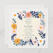 Invitation de mariage de printemps Wildlfower (Devant / Derrière)