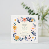 Invitation de mariage de printemps Wildlfower (Debout devant)
