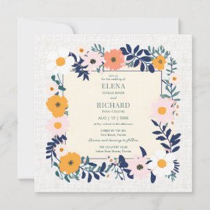 Invitation de mariage de printemps Wildlfower