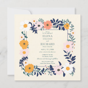 Invitation de mariage de printemps Wildlfower